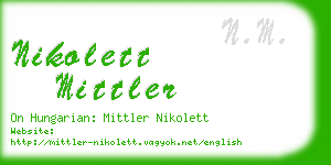 nikolett mittler business card